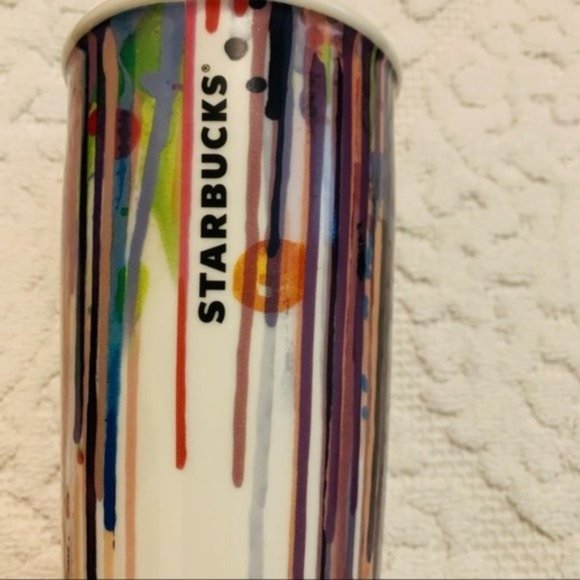 Starbucks | Ceramic Travel Tumbler | Paint Drip - Picture 6 of 10